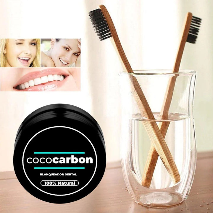 Carbon Coco® - Blanqueador Dental Menta + Cepillo de Bambú